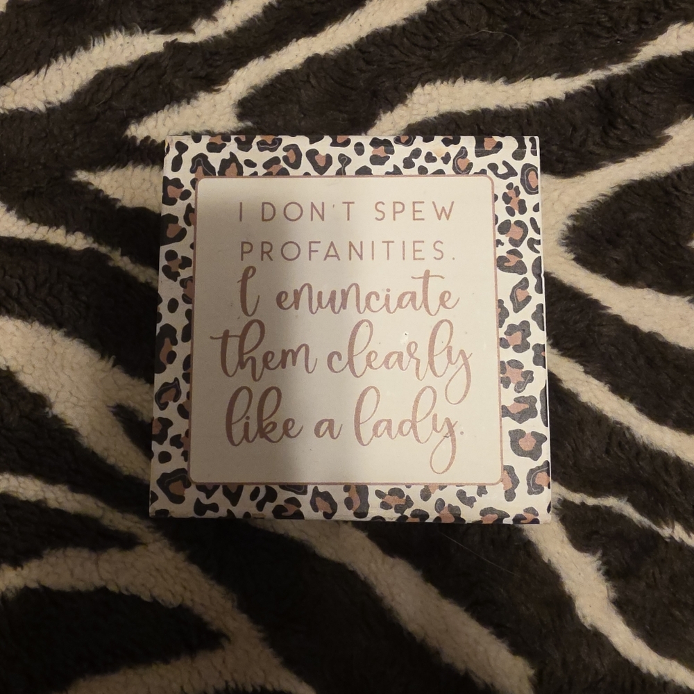 Decorative Leopard Print Quote Sign